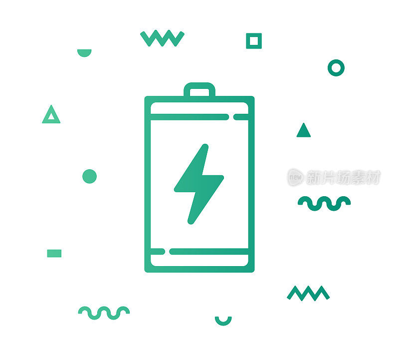 Battery Line Style Icon Design